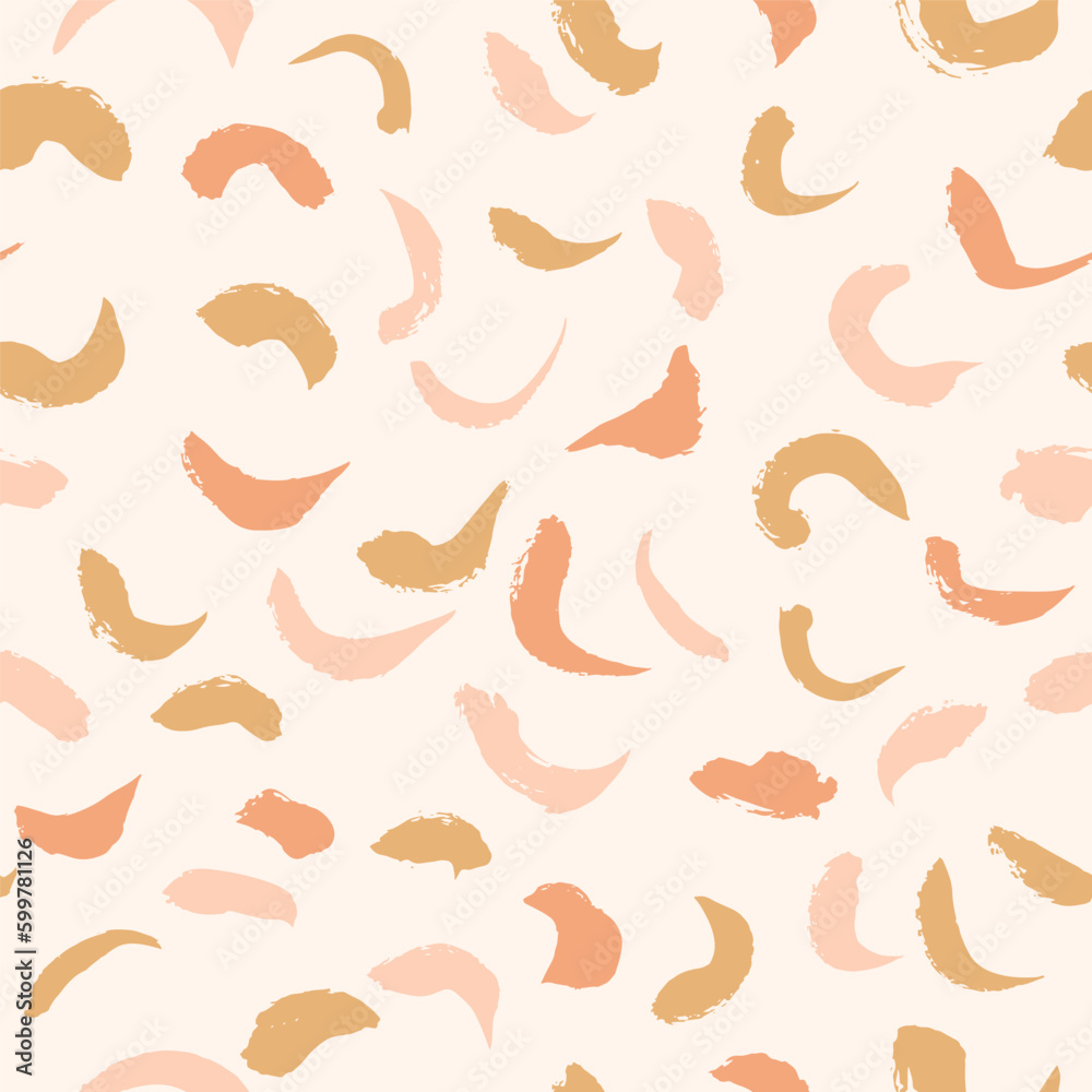 Abstract seamless pattern with color paint strokes