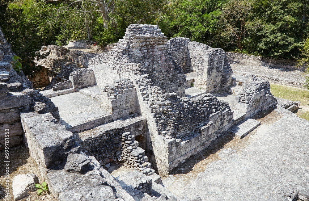 The Overlooked Mayan Ruins of Becan in Southern Campeche, Mexico Stock ...