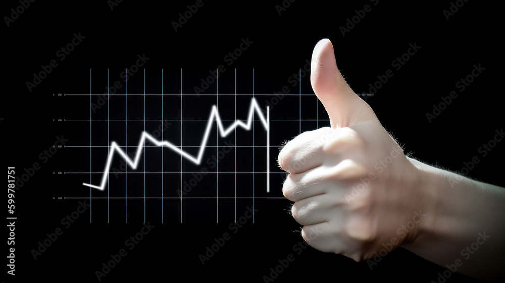 Thumbs Up and Rising Chart. Generative AI