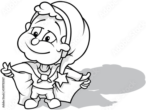 Drawing of a Standing Lepre...