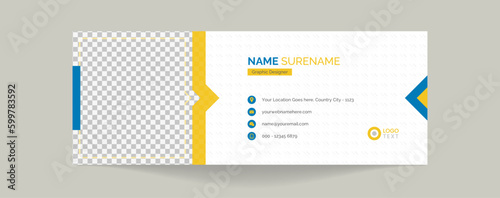 Personal social media cover email signature template email footer