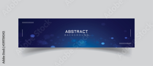 Linkedin banner with blue color technology abstract background