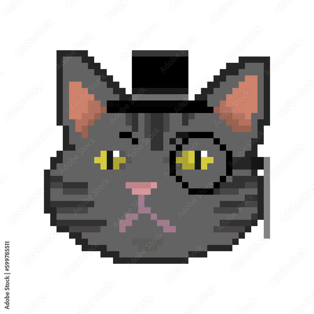 Obraz premium pixel art Count Cat