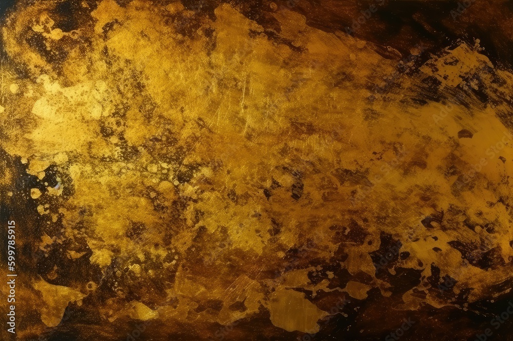 Some dirty gold surface in modern form. Generative AI