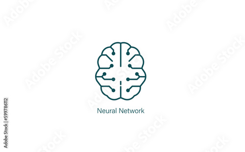 Vector Illustration of Neural Network: Mimicking the Functionality of the Human Brain photo