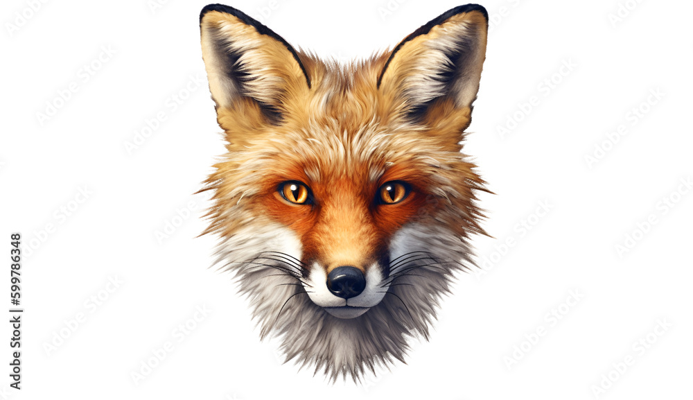 Fototapeta premium Fox isolated on transparent background cutout image