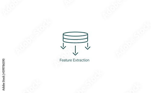 Vector Illustration of Feature Extraction: Analyzing and Identifying Key Data Points photo