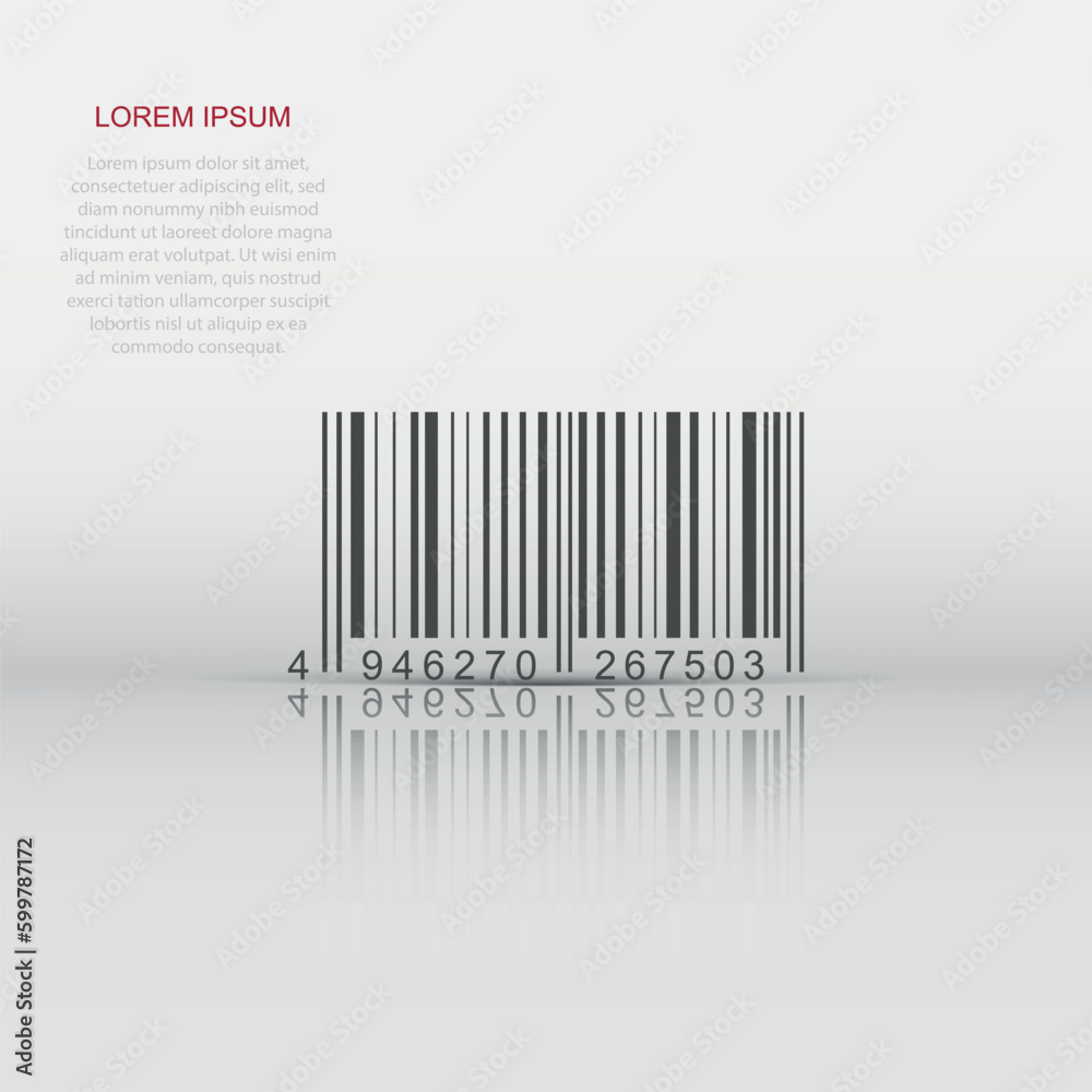 Barcode product distribution icon. Vector illustration. Business concept barcode pictogram.