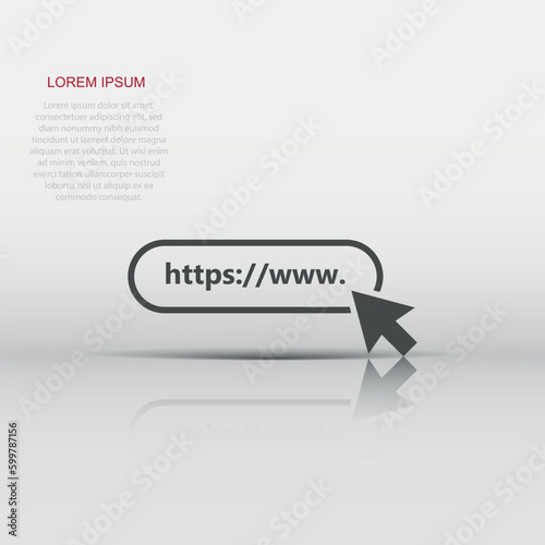 Address and navigation bar icon. Vector illustration. Business concept search www http pictogram.