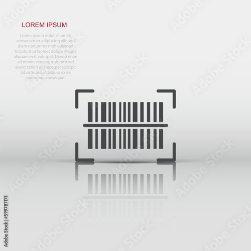 Barcode product distribution icon. Vector illustration. Business concept barcode pictogram.