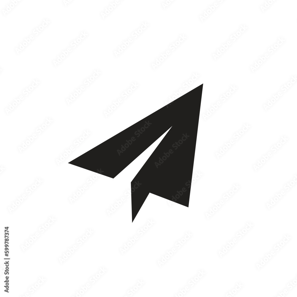 Paper plane vector icon design isolated on white background. Paper plane vector icon design isolated on white background.