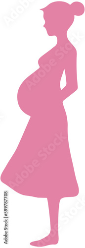 Mother Day Pregnant Woman Silhouette lcon 
