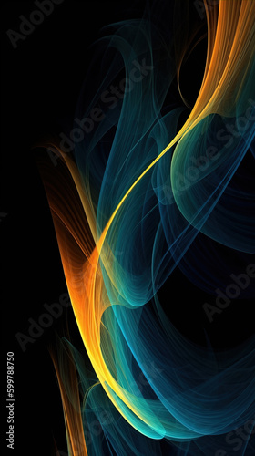 Abstract lines background, created with generative ai tecnology. © henvryfo