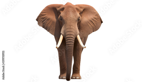 Elephant isolated on transparent background. 3D rendering.