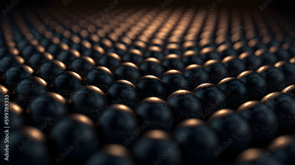 Obraz premium Vantablack Abstract 3D Geometrical background. Concept Wallpaper. Generative Ai.