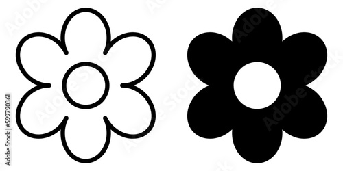 ofvs372 OutlineFilledVectorSign ofvs - flower vector icon . garden sign . gardening concept . isolated transparent . black outline and filled version . AI 10 / EPS 10 / PNG . g11712