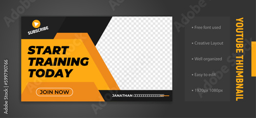 Youtube thumbnail web banner template