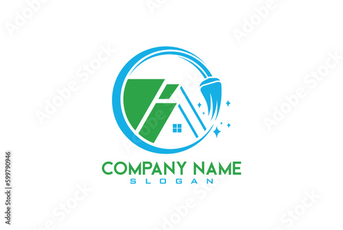 Free Download House Cleaning logo designs concept, Cleaning House logo template vector - GFXLoad