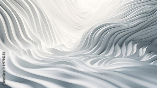 White muscular fiber. Abstract 3D Geometrical background. 