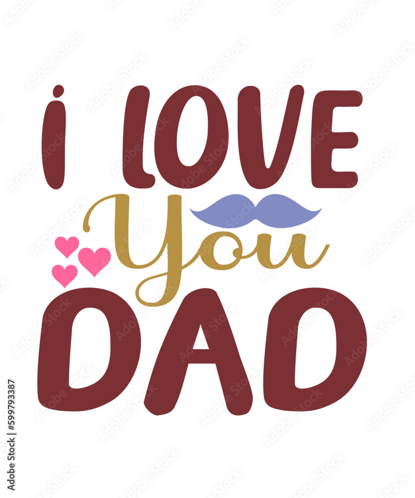 Dad vector typography design