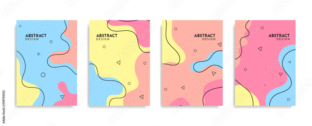 Modern abstract background cover set 