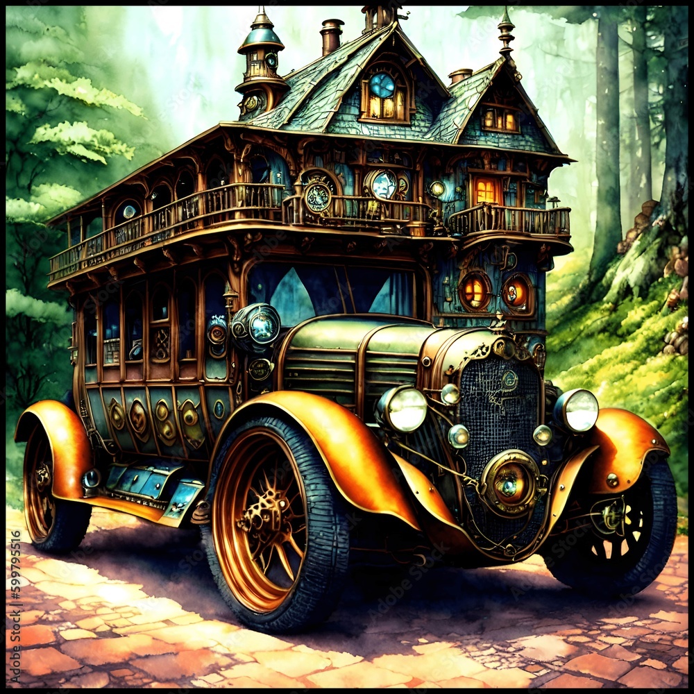 Steampunk Style Motorhome Concept Vehicle