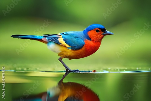 kingfisher on the branch generative ai technology © Creative artist1