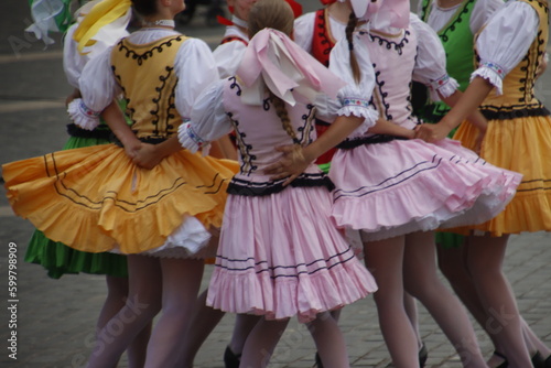 Folk dance from Slovakia in an outdoor festival