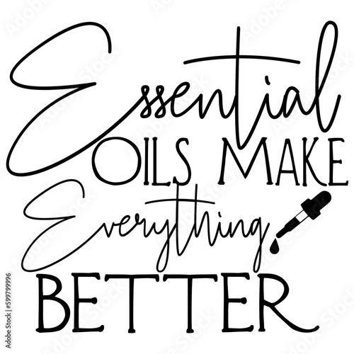Essential oil isolated typography design