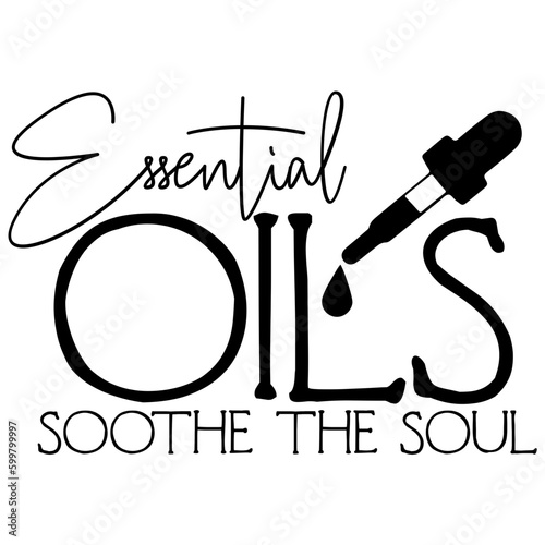 Essential oil isolated typography design