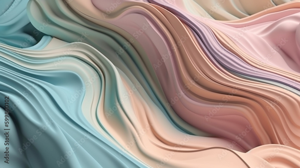 close up image of a colorful wave. Generative Ai