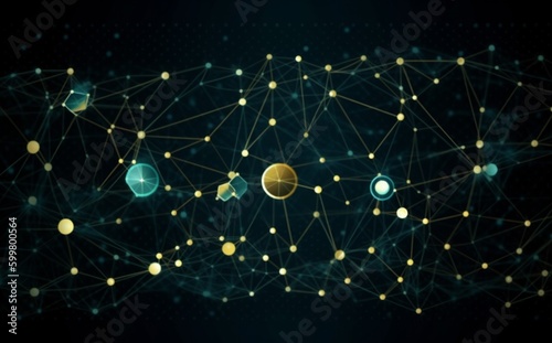 cyberspace ai digital futuristic technology connection light background network line telecom. Generative AI.