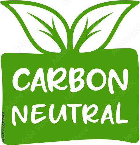 Carbon neutral label for your product. CO2 energy monoxide carbon ecology background label concept.