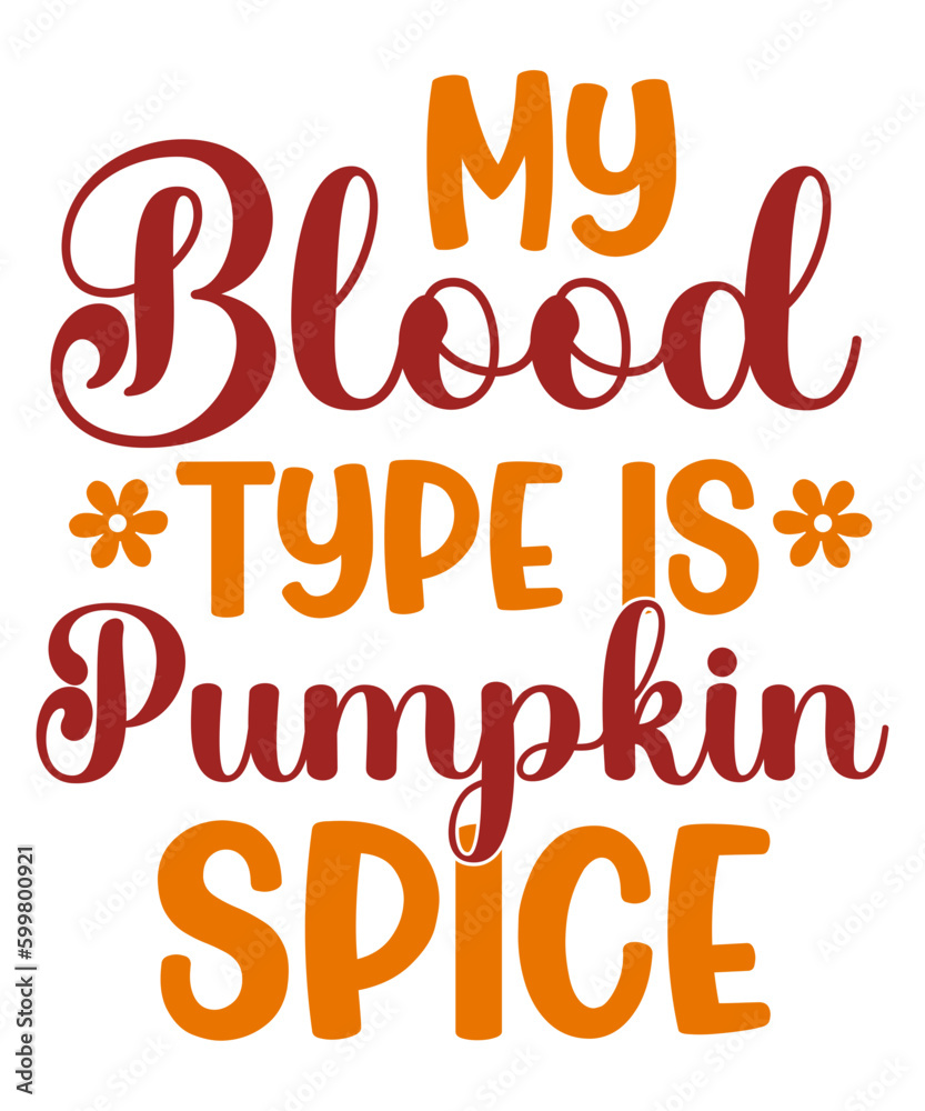 Fall vector typography design