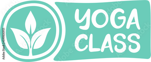 Yoga class label, Vector fitness club logo, Hand drawn tags and elements for natural fitness club, natural yoga products