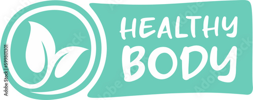 Healty body label, Vector health and beauty care logo, Hand drawn tags and elements for health body, natural health products