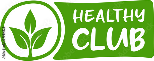 Healty club label, Vector health and beauty care logo, Hand drawn tags and elements for health club, natural health products