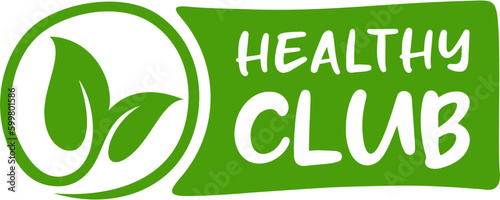 Healty club label, Vector health and beauty care logo, Hand drawn tags and elements for health club, natural health products