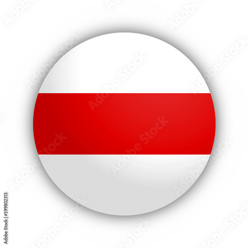 Flaga Wolnej Bia  orusi Przycisk. Bia  oru   Przycisk. Flaga Bia  orusi