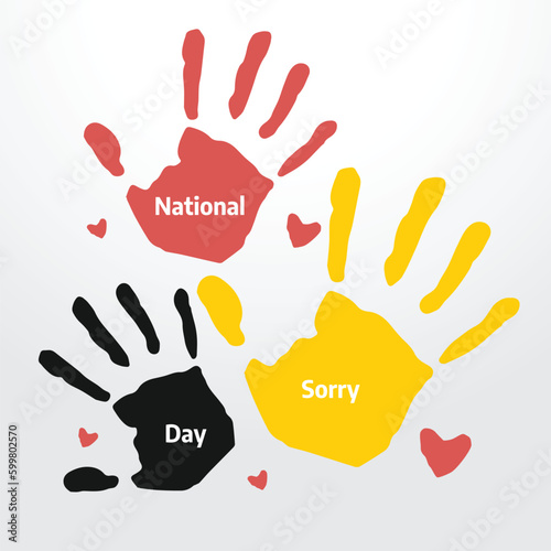 vector graphic of national sorry day good for national sorry day celebration. flat design. flyer design.flat illustration.