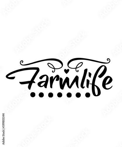 Farm isolated typography design