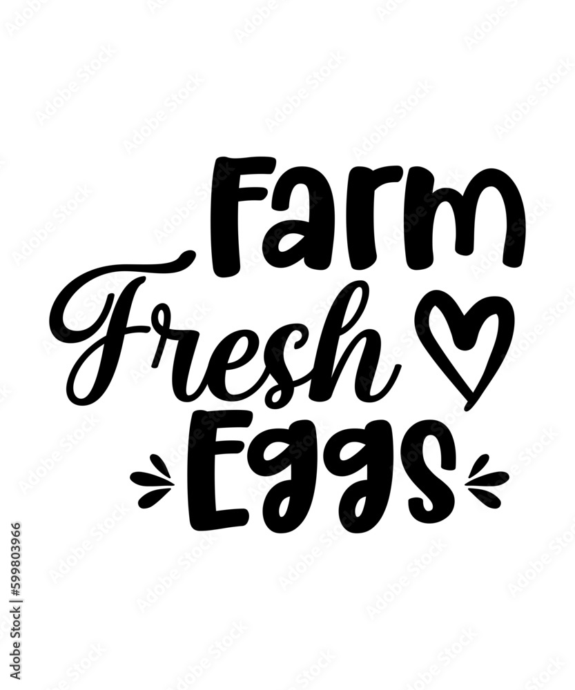 Farm isolated typography design