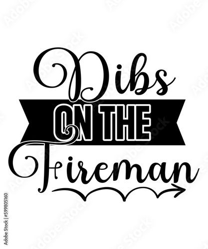 Firefighter lettering quote design