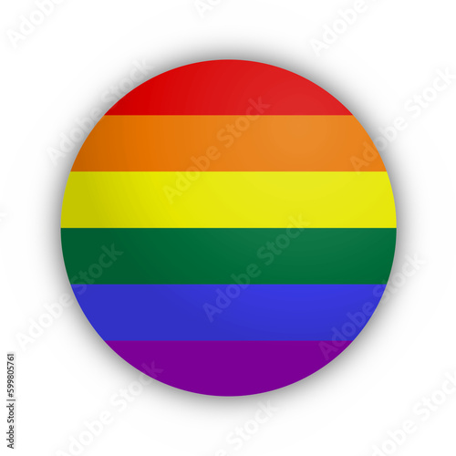 Tęczowa Flaga LGBT+ Przycisk