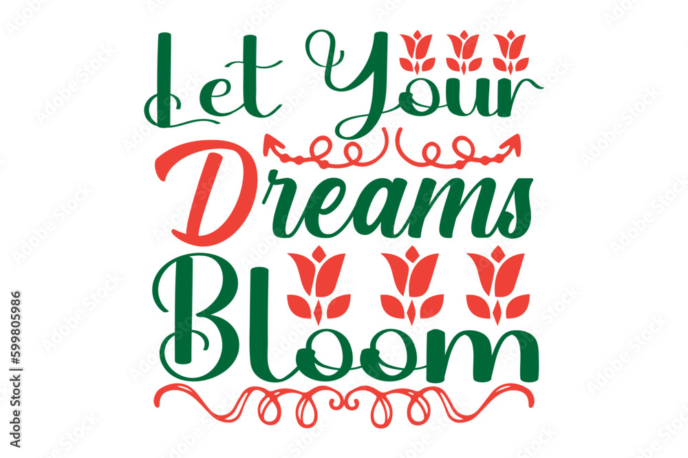 Flowers typography illustration Flowers typography illustration