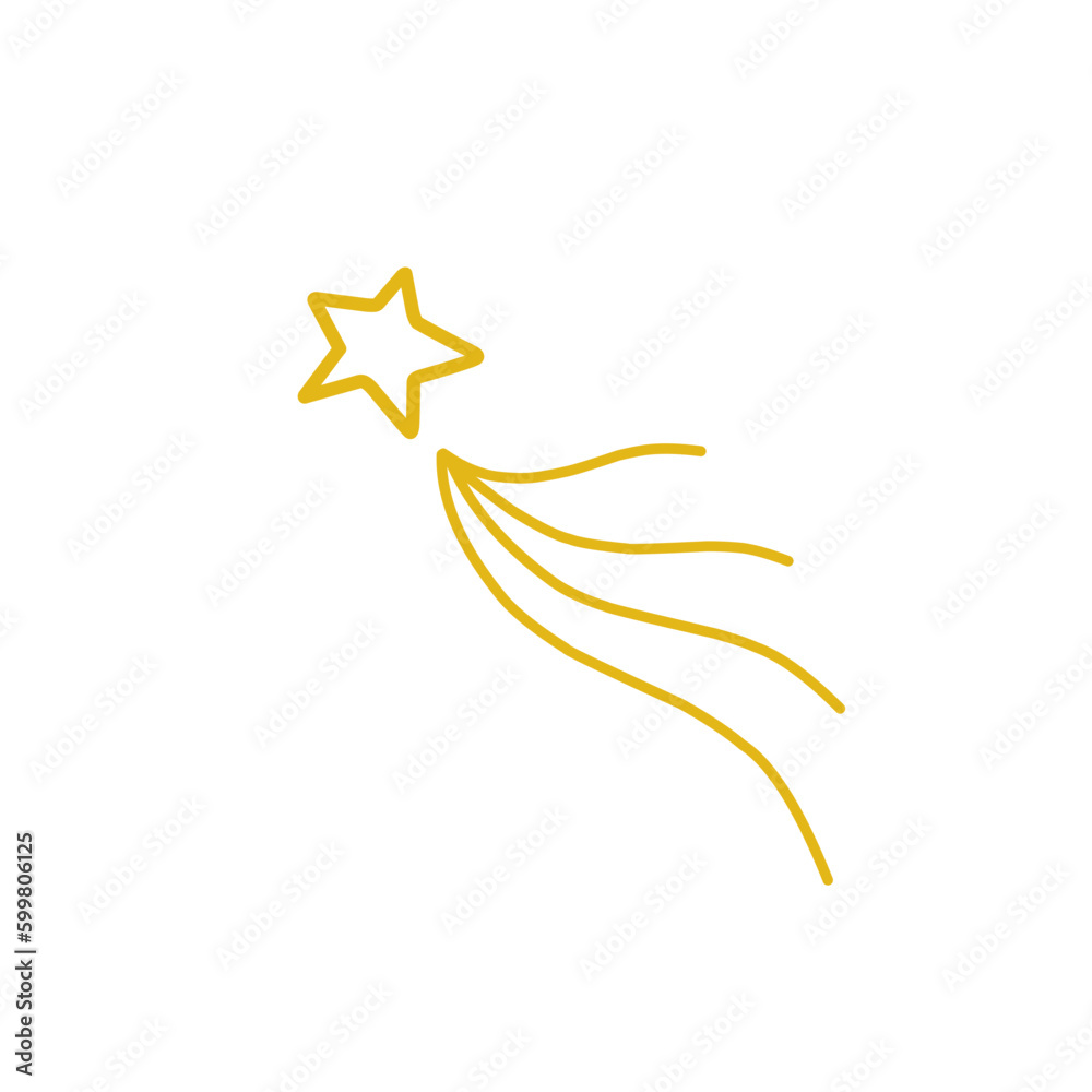 hand draw outline vector of doodles stars 