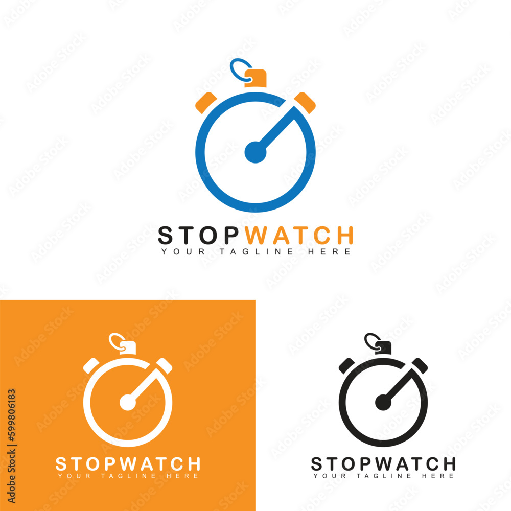 Stopwatch icon. Timer logo vector template Stopwatch icon. Timer logo vector template