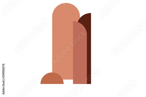 arch half minimal curved line illustration