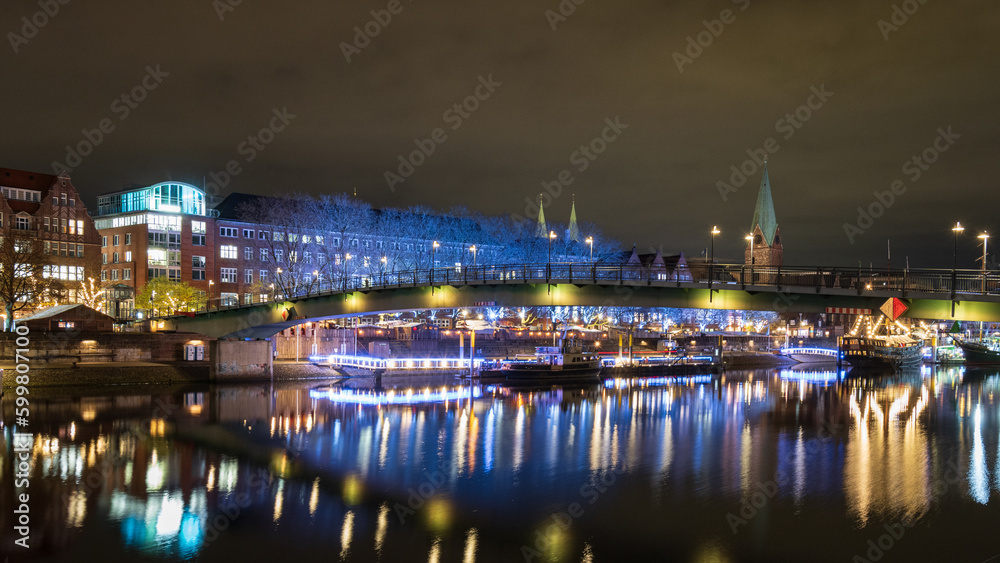 Fototapeta premium Christmas celebration in Germany city Bremen