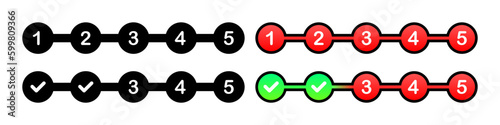 Subsequence. Flat, color, do consistently. Vector illustration.
